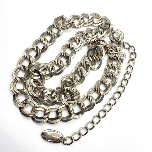 Silvertone Chain Link Vintage Belt - Picture 7 of 8